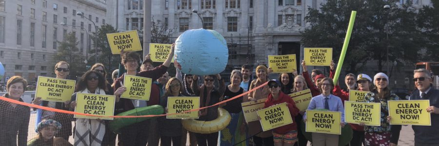 DC Climate Advocates Hold Beach Volleyball “Flash Mob” Before Key Council Hearing on Historic Climate Bill